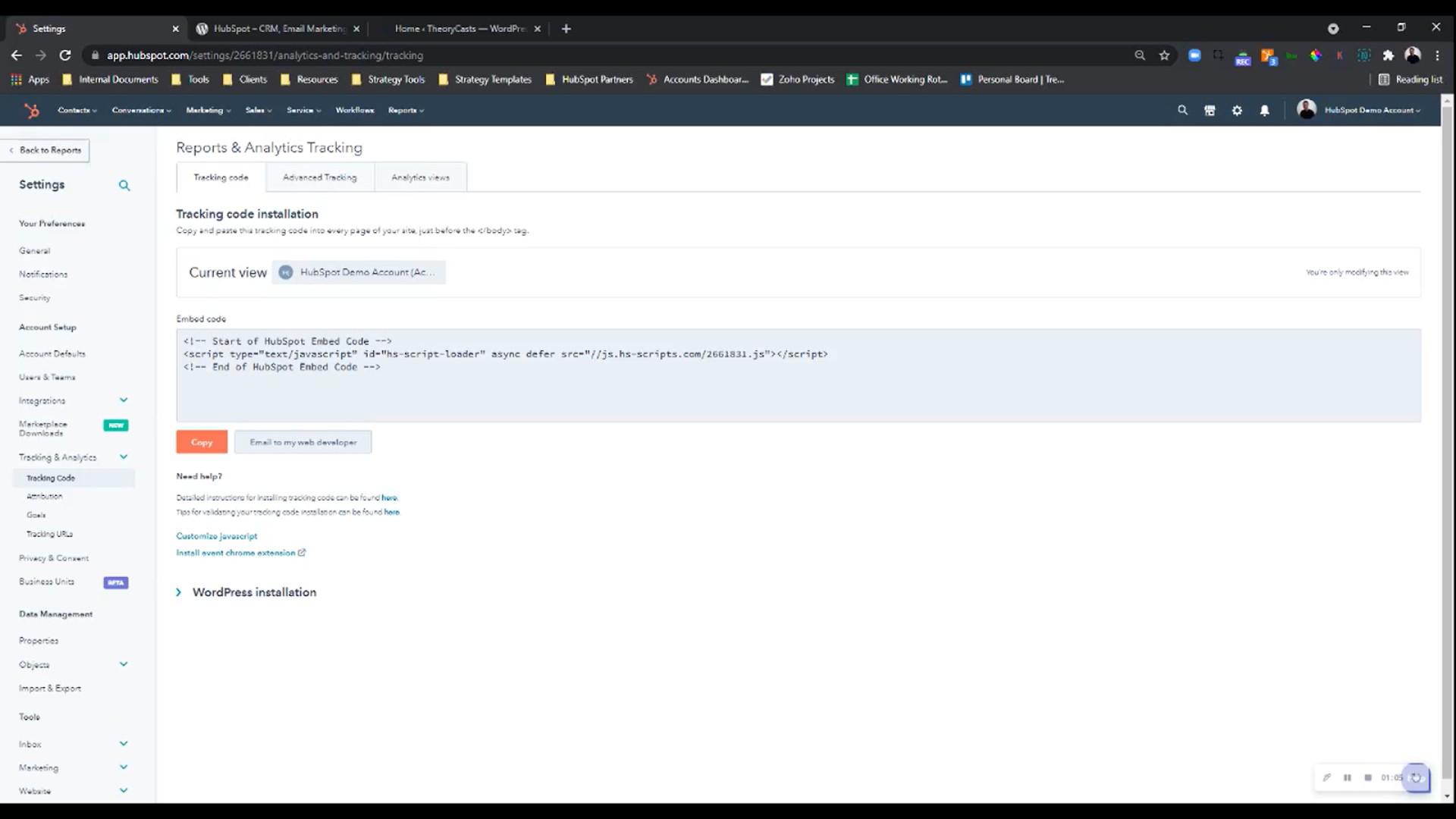 How to Install the HubSpot Tracking Code in WordPress