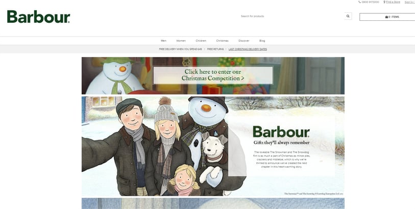Christmas Campaign  The Snowman™ and The Snowdog  Barbour - Google Chrome