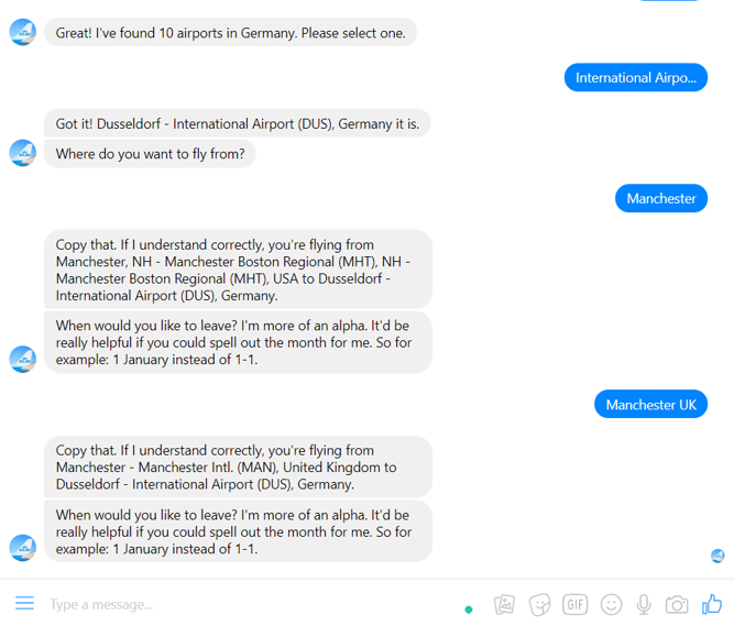 KLM screenshot