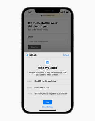 Apple Hide my Email