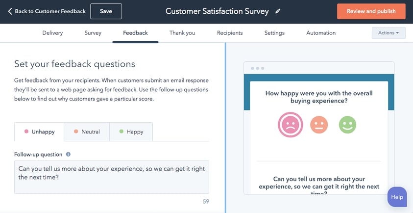 surveys hubspot